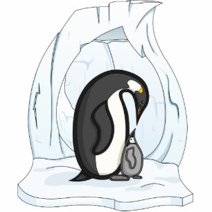 Davin et Annie les Penguins Photo Sculpture