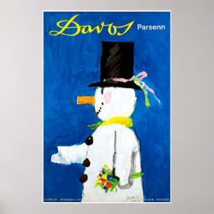 Davos, Parsenn, Suisse, Poster Ski