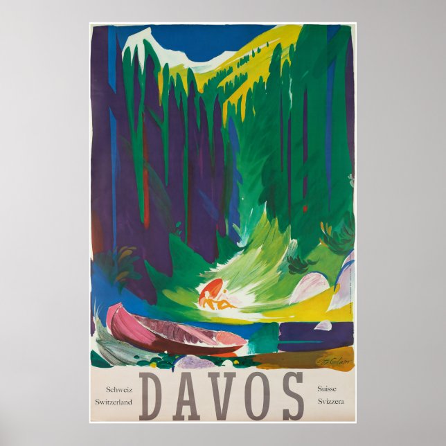Davos, Parsenn, Suisse, Poster Ski (Devant)