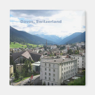 Davos Suisse Photo Souvenir Frigo Magnets