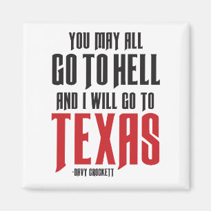 Davy Crockett Citation Texas Magnet
