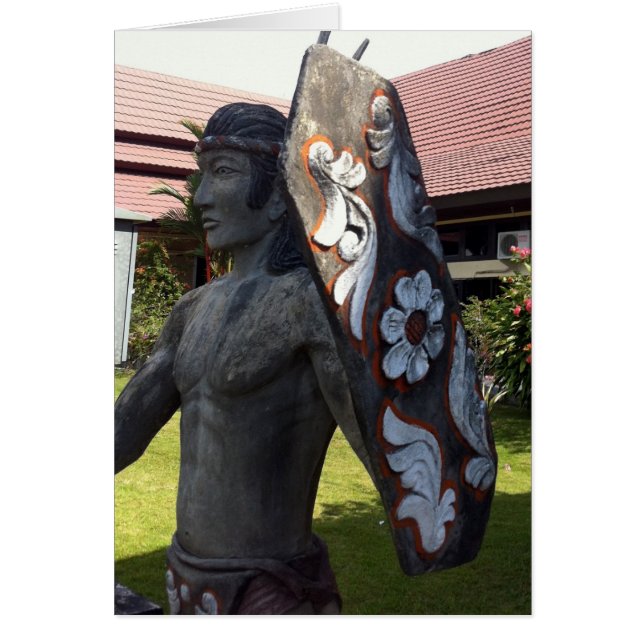 Dayak Statue Kalimantan Indonésie aéroport (Devant)
