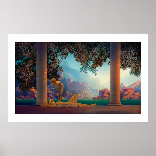 DAYBREAK Maxfield Parrish 1922 ... 2022 Poster (Devant)
