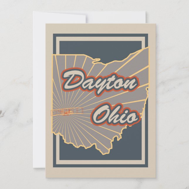 Dayton, Ohio Art Print - Travel Artwork v2 (Devant)