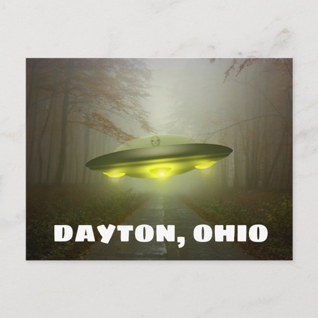 DAYTON OHIO SPACESHIP UFO ART Cartes postales (Devant)