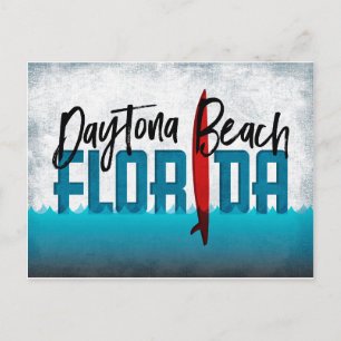 Daytona Beach Carte postale Floride Surfboard