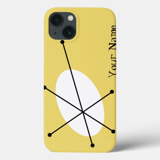 Dazzle Jaune 'Votre Nom' iPad Mini coque (Verso)
