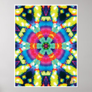 Dazzle Kinetic Collage Kaleidoscope Poster
