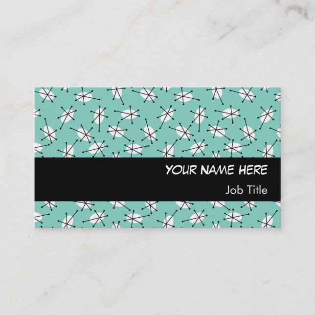 Dazzle Multi Blue carte de visite bande noire (Devant)