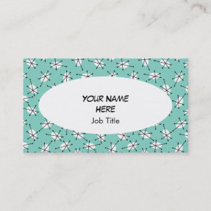 Dazzle Multi Blue carte de visite ovale blanc