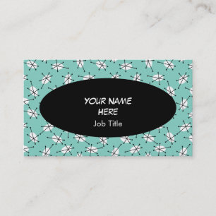 Dazzle Multi Blue carte de visite ovale noir