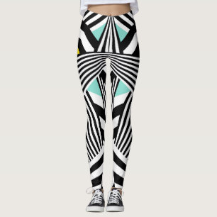 Dazzle Sazzle Leggings Black/White Colour Touch