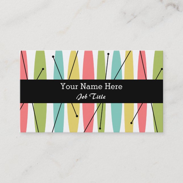 Dazzle Stripe carte de visite noir (Devant)