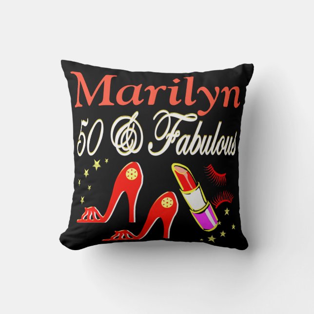 DAZZLING 50 & FABULOUS COUSSIN PERSONNALISÉ (Recto)