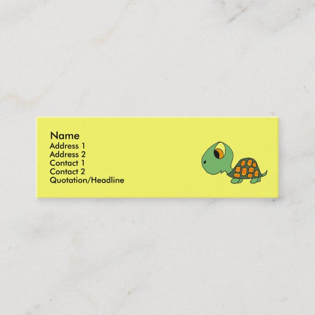 DB cartes de visite drôles de tortue (Devant)
