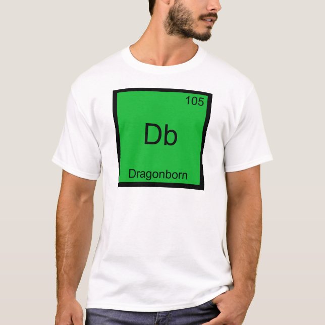 Db - Dragonborn T-shirt drôle de symbole d'élément (Devant)