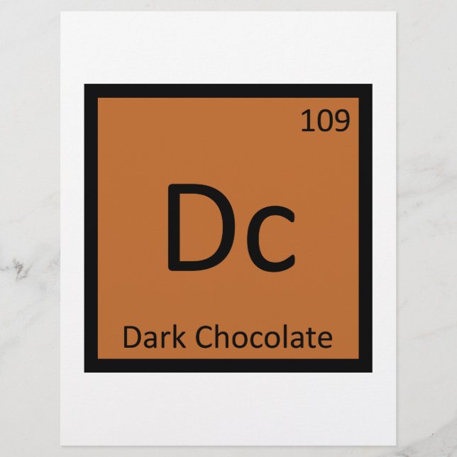 Dc - Chimie du Chocolat Noir Tableau Périodique (Devant)