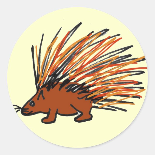 DC- Stickers ronds Porcupine (Devant)