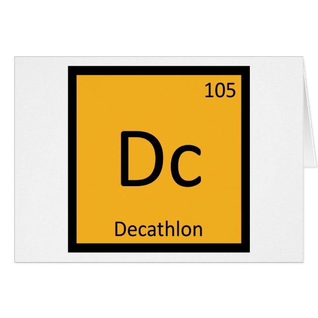Dc - Symbole chimique du Décathlon d'athlétisme (Devant horizontal)
