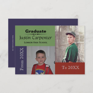 De 20XX À 20XX 2 Photo - 3x5 Grad Faire-part