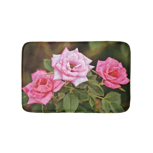 De Bain Roses roses roses Fleur Art Jardin Bathmat tapis (Devant)