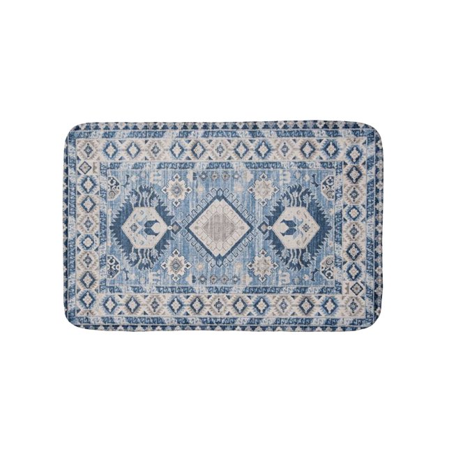 De Bain Tapis Kilim Oriental Antique Bleu (Devant)