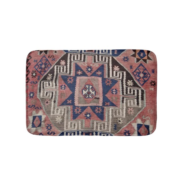De Bain Tapis Kilim Rouge Antique Oriental (Devant)