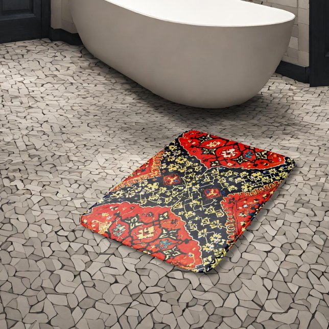 De Bain Tapis Oriental en bleu et orange (Créateur téléchargé)