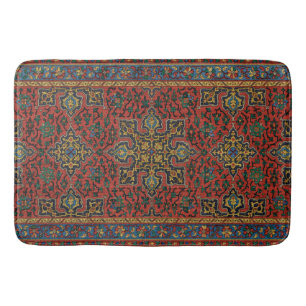 De Bain Tapis persan rouge bleu classique