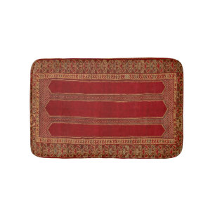 De Bain Tapis persan turc oriental rouge
