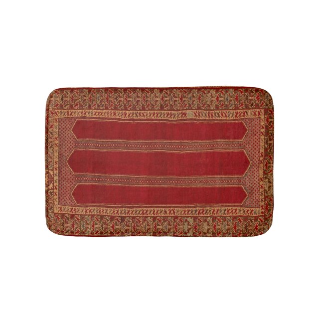 De Bain Tapis persan turc oriental rouge (Devant)