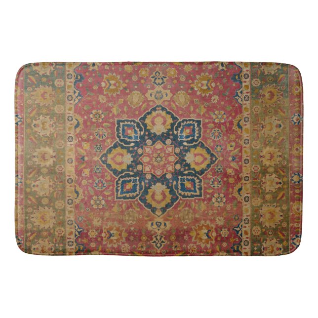 De Bain Tapis rouge or Kashan tapis Perse Asiatique (Devant)