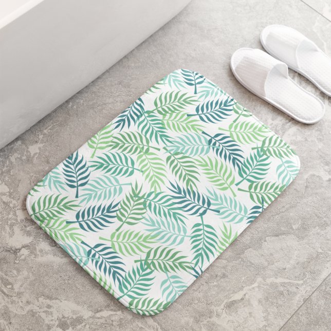 De Bain Tons verts plam tropical feuille tapis motif (Créateur téléchargé)