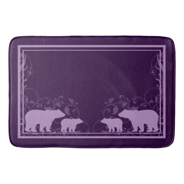 De Bain Tourbillon rustique violet ours mousseline tapis d (Devant)