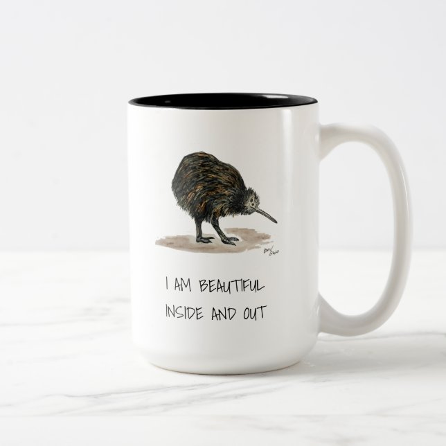 De Belles Affirmations Kiwi Mug à café à deux tons (Droit)