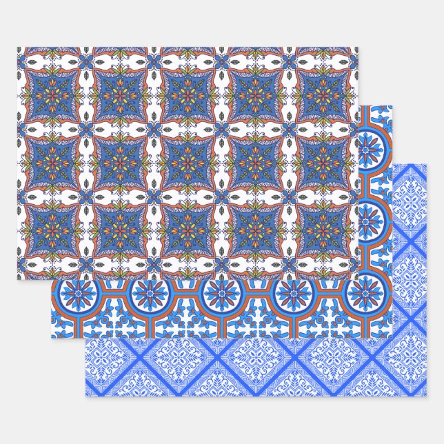 De Belles Carreaux Conception Papier Enveloppant (Lot)