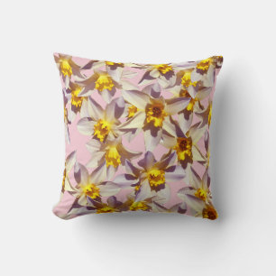 De Belles Daffodiles Fleurs Jeter Coussin