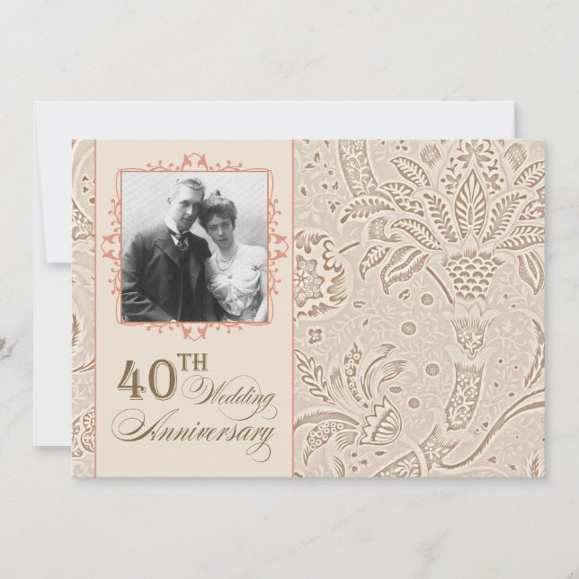 de belles invitations photo pour un 40ème annivers (Devant)