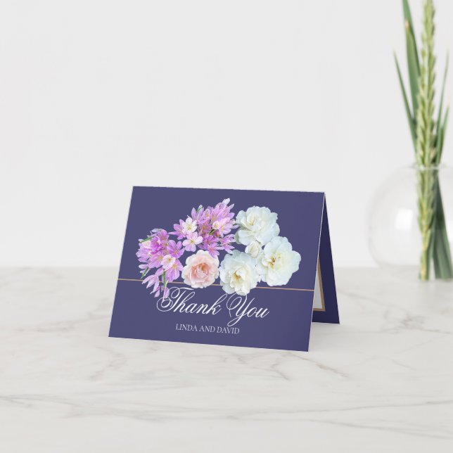 De belles roses et des crocus élégants Merci (Devant)