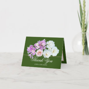 De belles roses et des crocus élégants Merci