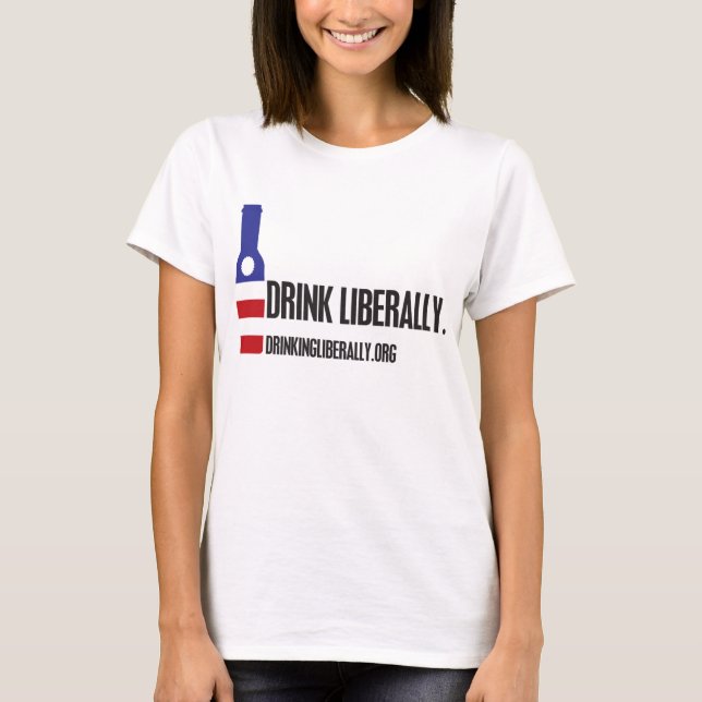 De boissons le T-shirt des femmes libéralement (Devant)