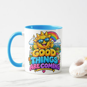 De bonnes choses arrivent Tasse de café à vibratio