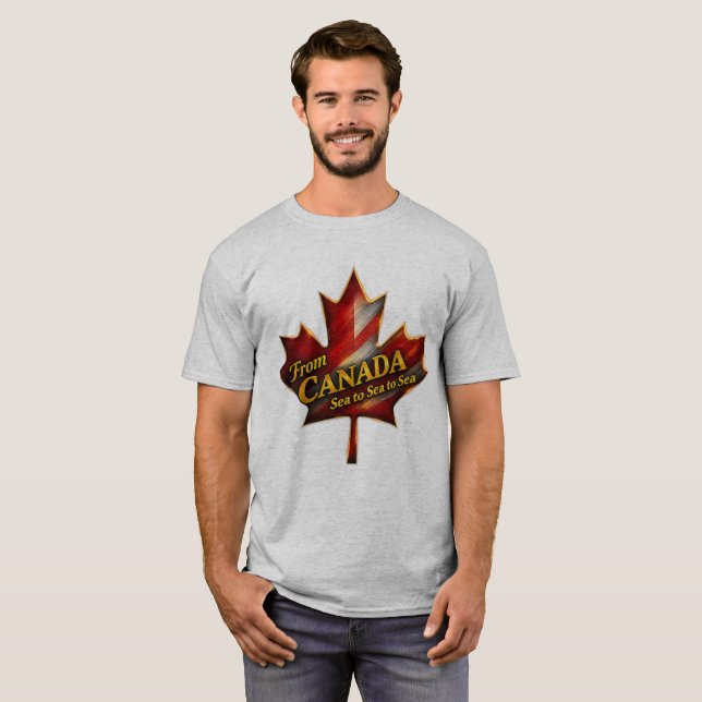 De Canada – D'un océan à l'autre T-Shirt Maple Lea (Devant entier)