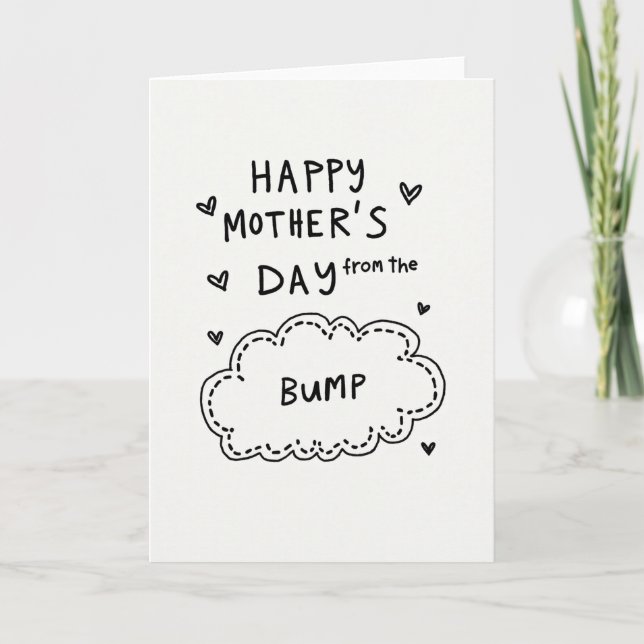 De carte nuageuse pour la fête des mères Bump (Devant)