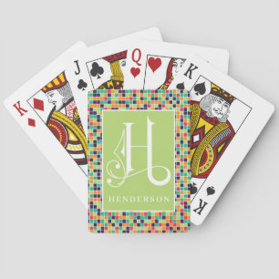 De Cartes Blocs Carrés Colorés  Monogramme H en Jeu