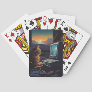 De Cartes Chat Gamer Retro   Jeu d'art Pixel 8 bits