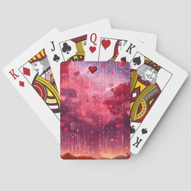 De Cartes Coeurs vintages en jeu (dos)