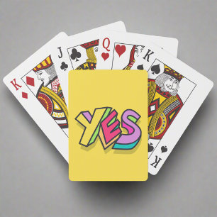 De Cartes Cool amusant "OUI" Couleurs jaunes gras Jeu tendan