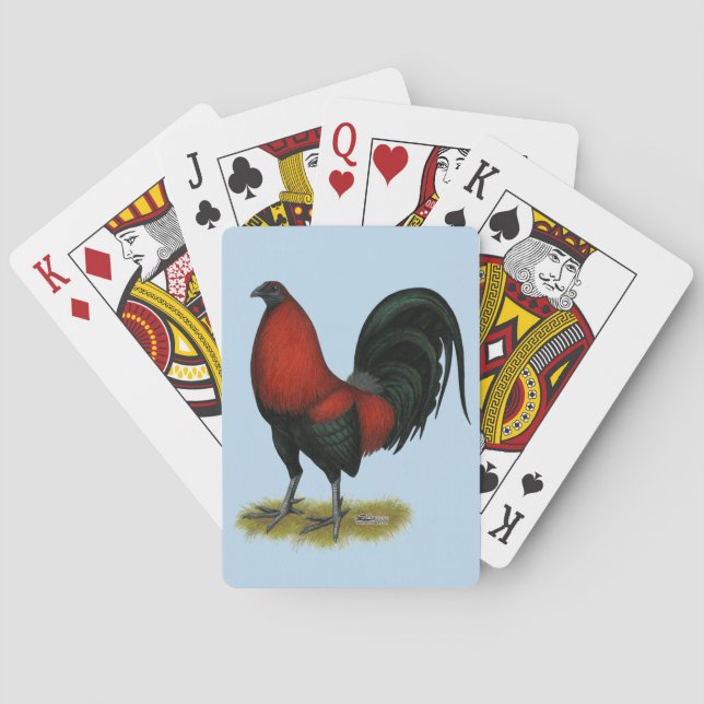 De Cartes Coq Rouge Noir BB Jeu Américain (dos)