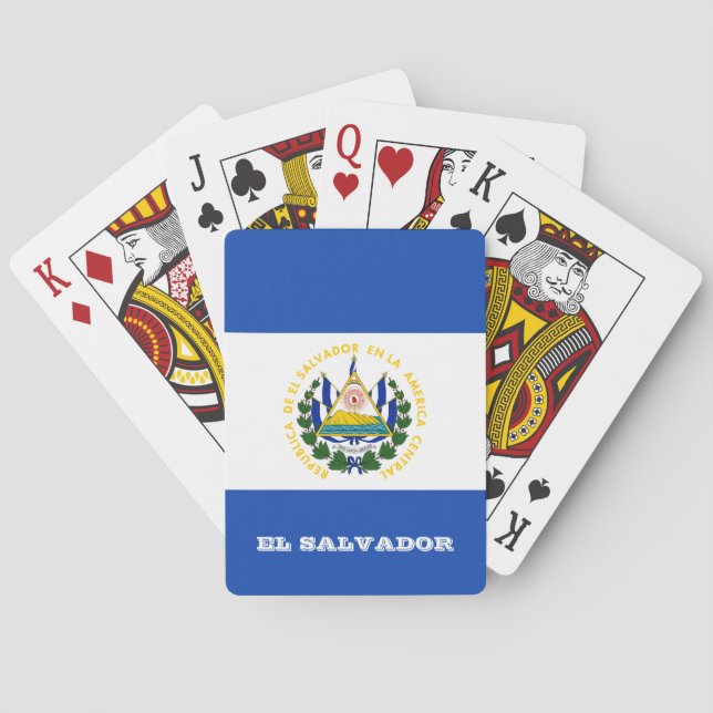 De Cartes El Salvador Jeu Drapeau, El Salvador Jouer des car (dos)